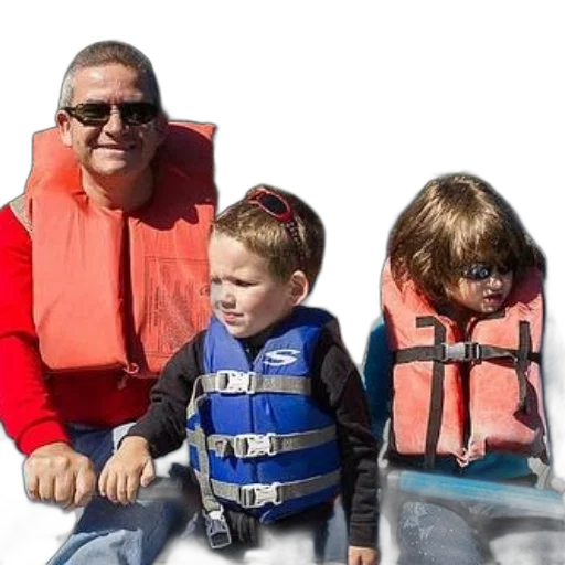 jacket, man, two, children transparent PNG cut-out