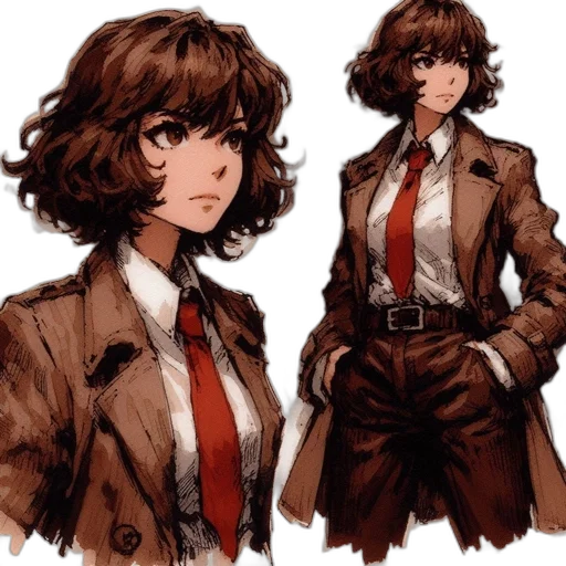 jacket, staff, concept art, comic book art transparent PNG cut-out