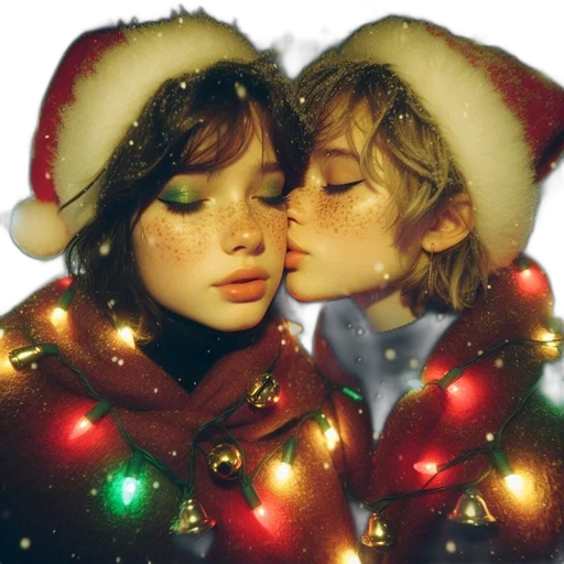 photorealistic, two, young, women transparent PNG cut-out