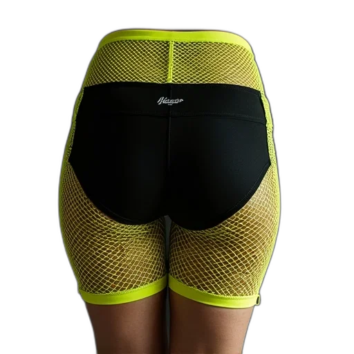 neon, green, tight, fishnet transparent PNG cut-out