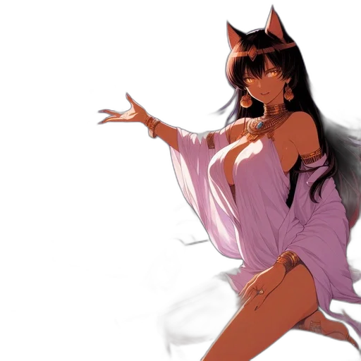 dress, anime, vaporwave, concept art transparent PNG cut-out