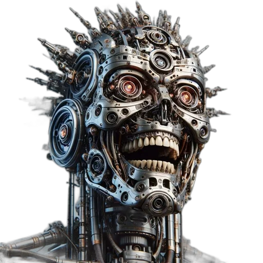 robot, face, mask, concept art transparent PNG cut-out