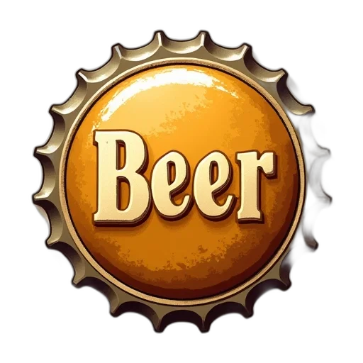 bottle, crown, food, 3d render transparent PNG cut-out