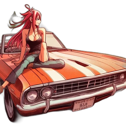 car, weapon, dress, anime transparent PNG cut-out