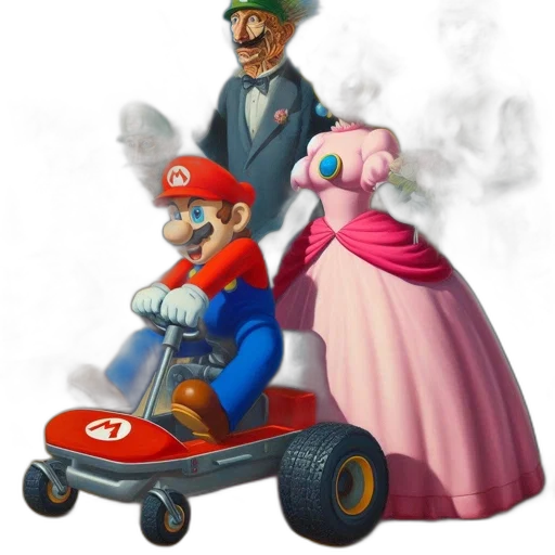 car, dress, hat, concept art transparent PNG cut-out