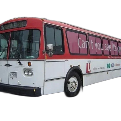 red, white, bus, words transparent PNG cut-out