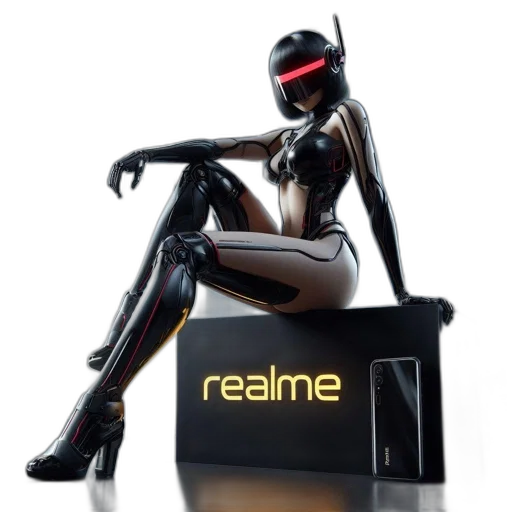 robot, cyberpunk, 3d render, concept art transparent PNG cut-out