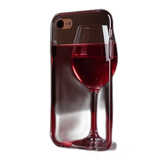 bottle, wine, glass, iphone transparent PNG cut-out
