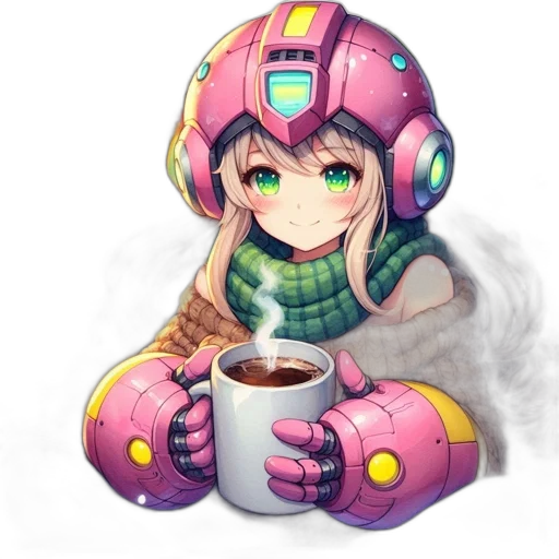 robot, weapon, staff, anime transparent PNG cut-out