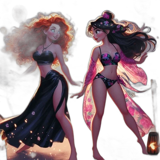 dress, concept art, fantasy art, comic book art transparent PNG cut-out