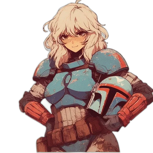 robot, weapon, jacket, face transparent PNG cut-out
