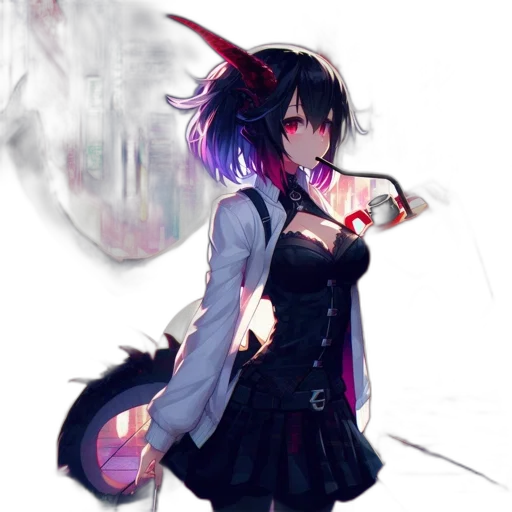 dragon, staff, dress, creature transparent PNG cut-out