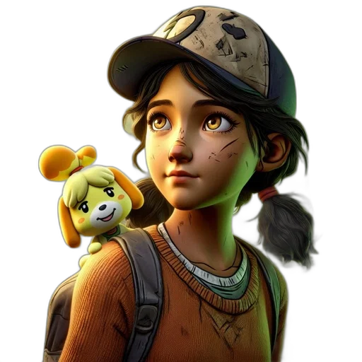 face, hat, staff, animal transparent PNG cut-out