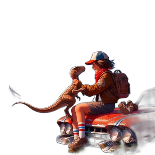 dragon, car, weapon, staff transparent PNG cut-out