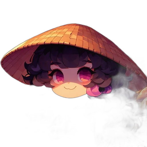 hat, staff, umbrella, mask transparent PNG cut-out