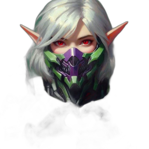 mask, face, dragon, staff transparent PNG cut-out