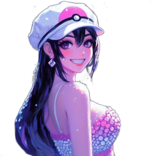 dress, staff, hat, anime transparent PNG cut-out