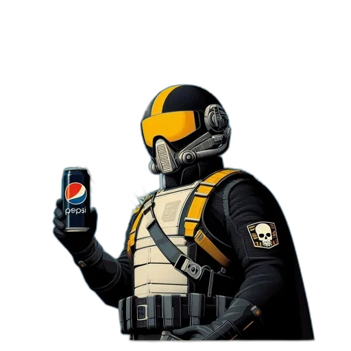 jacket, robot, bottle, weapon transparent PNG cut-out