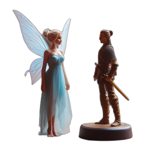 concept art, 3d render, fantasy art, two transparent PNG cut-out