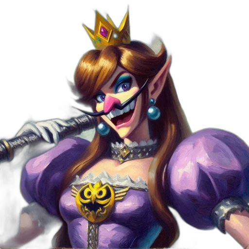 crown, staff, face, weapon transparent PNG cut-out