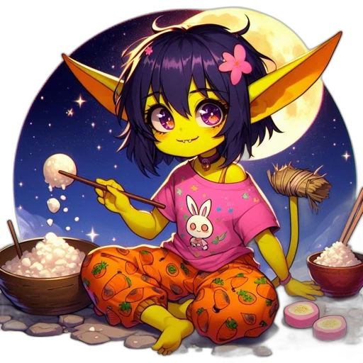 staff, food, fantasy art, pixel art transparent PNG cut-out