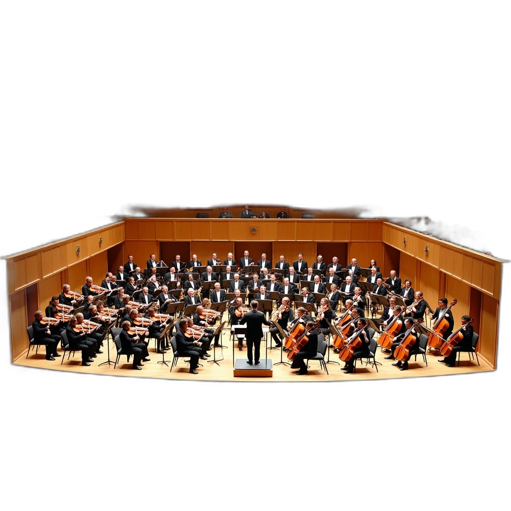 staff, large, orchestra, performing transparent PNG cut-out