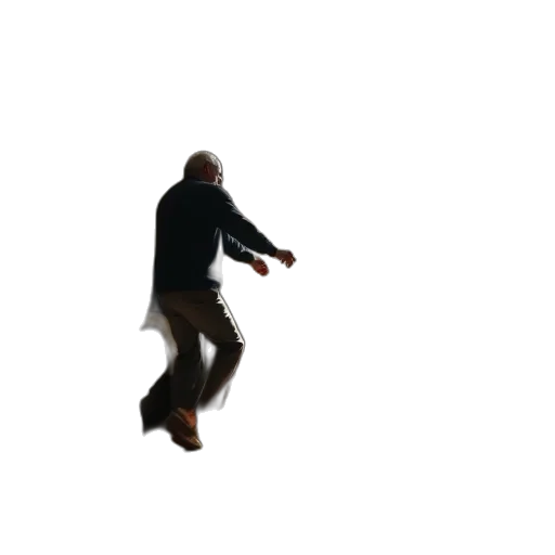 jacket, shoes, creature, staff transparent PNG cut-out