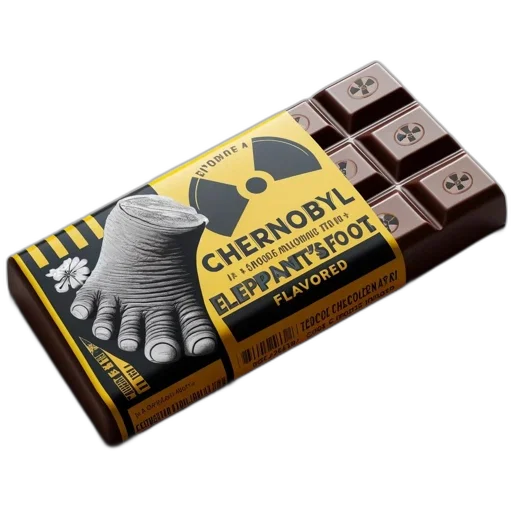 chocolate, bar, chernobyl-themed, packaging transparent PNG cut-out