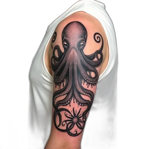 photorealistic, fantasy art, concept art, tattoo transparent PNG cut-out