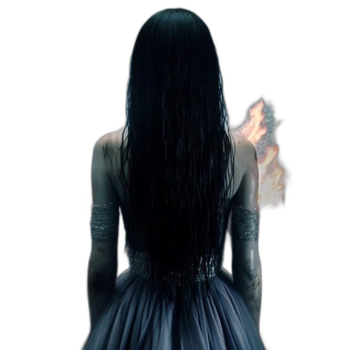 dress, hair, creature, mask transparent PNG cut-out