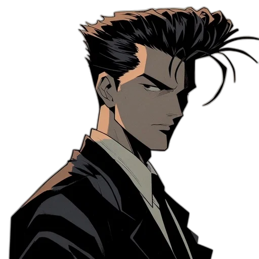 jacket, staff, comic book art, concept art transparent PNG cut-out