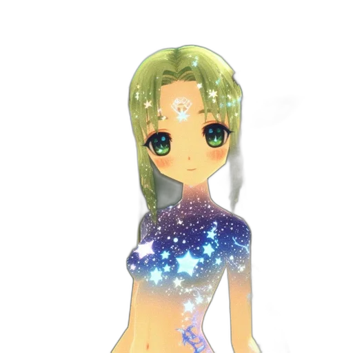 dress, staff, anime, pixel art transparent PNG cut-out