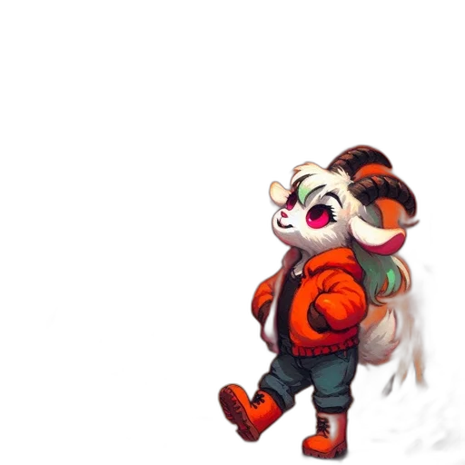 jacket, staff, animal, creature transparent PNG cut-out