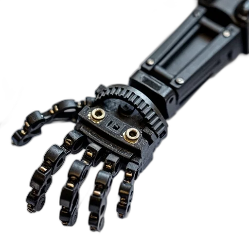 robot, weapon, cyberpunk, 3d render transparent PNG cut-out