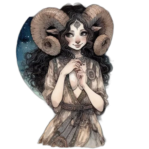 dress, creature, mask, fantasy art transparent PNG cut-out