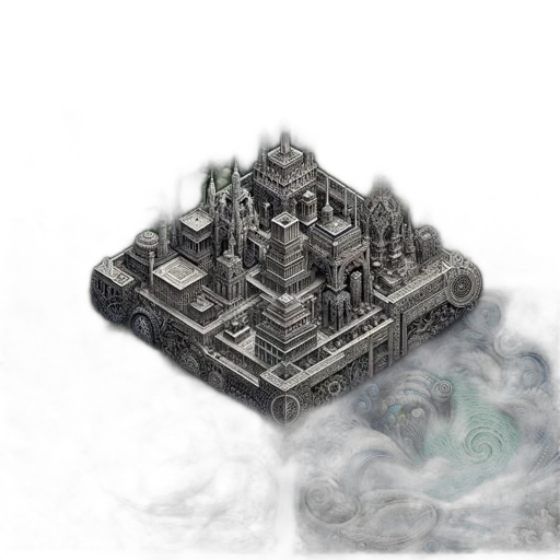 building, crown, dragon, fantasy art transparent PNG cut-out