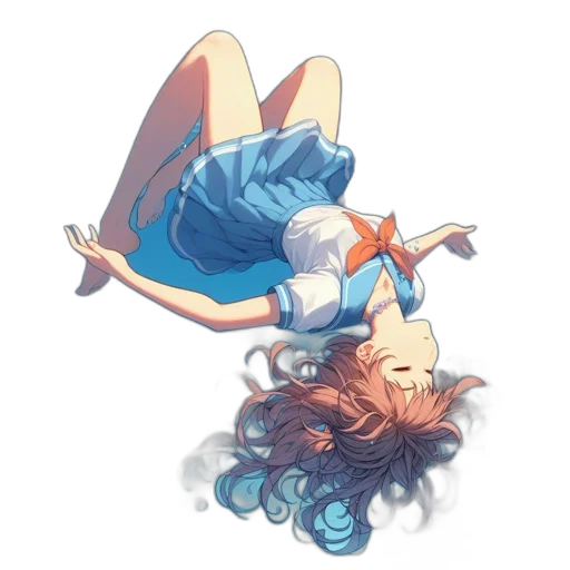 dress, hair, crown, staff transparent PNG cut-out