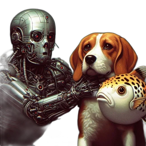 robot, animal, concept art, cyberpunk transparent PNG cut-out
