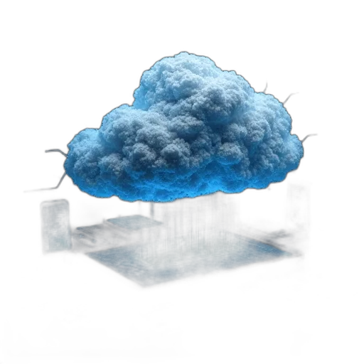 3d render, concept art, fog, blue transparent PNG cut-out
