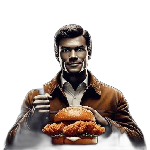 jacket, food, face, robot transparent PNG cut-out