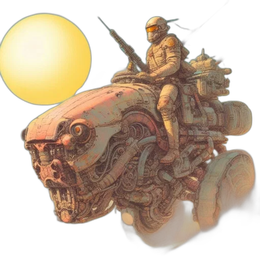weapon, car, robot, concept art transparent PNG cut-out