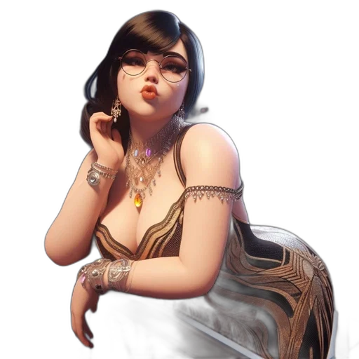 dress, jewelry, fantasy art, concept art transparent PNG cut-out