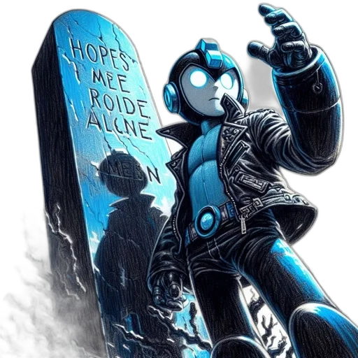 robot, comic book art, concept art, cyberpunk transparent PNG cut-out