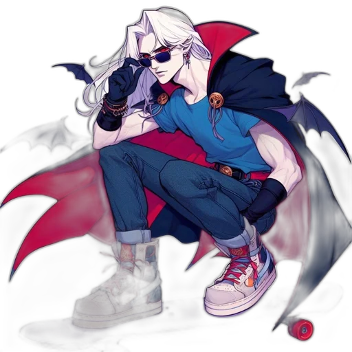 dragon, staff, jacket, pixel art transparent PNG cut-out