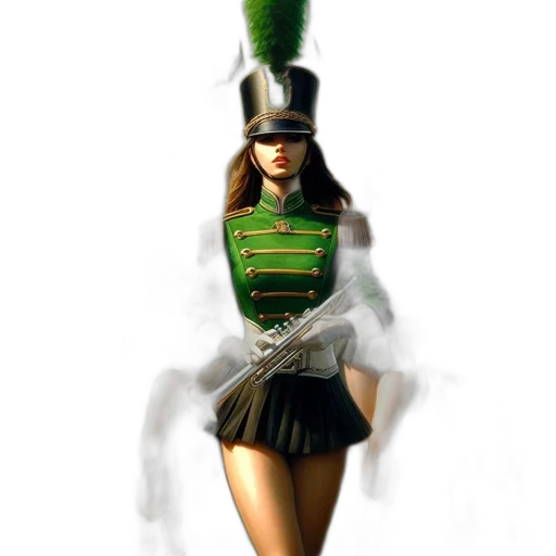 staff, hat, dress, crown transparent PNG cut-out