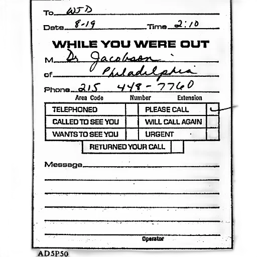 message, slip, 1980s, phone transparent PNG cut-out