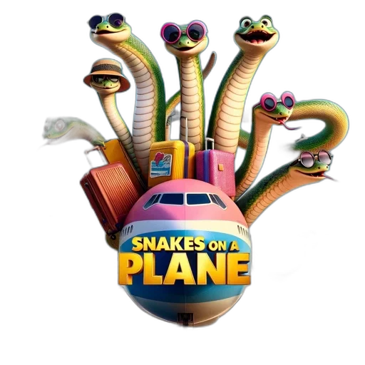 concept art, 3d render, animated, snake transparent PNG cut-out