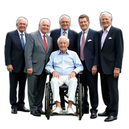 staff, furniture, group, elderly transparent PNG cut-out