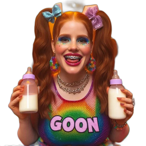 food, bottle, dress, hair transparent PNG cut-out