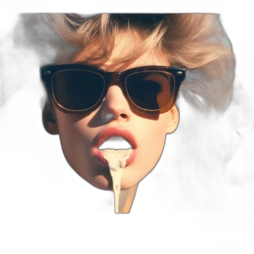 mask, face, jacket, vaporwave transparent PNG cut-out